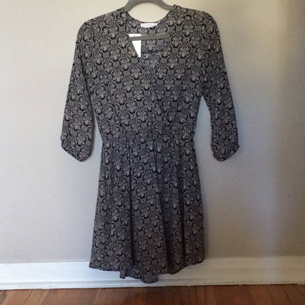 Navy printed dress